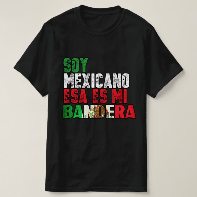Soy Mexiko icano esa es mi Bandera tshirt T Shirt (Design framsida)