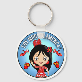 Soy Muuy Flamenca: Morena y Traje Gitana Rojo Nyckelring