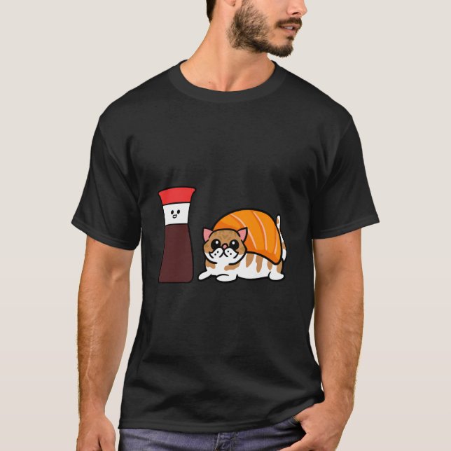 Soy persisk katt sushi t shirt (Framsida)