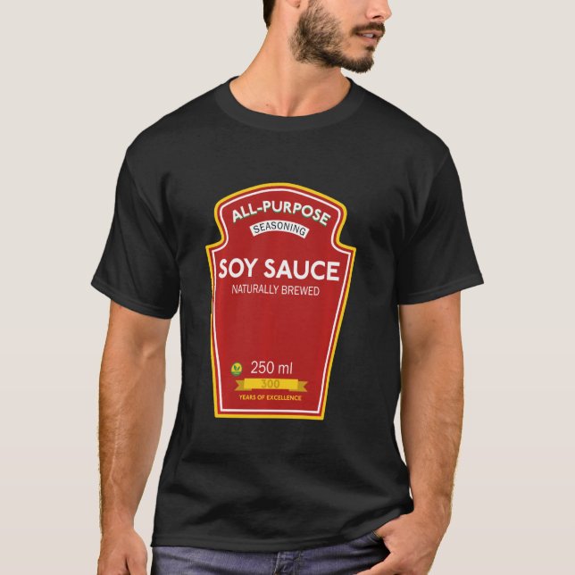 Soy Sauce Funny Costume Vegan T Shirt (Framsida)