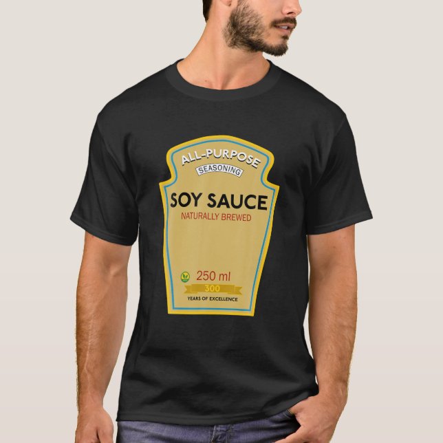 Soy Sauce Funny Costume Vegan T Shirt (Framsida)