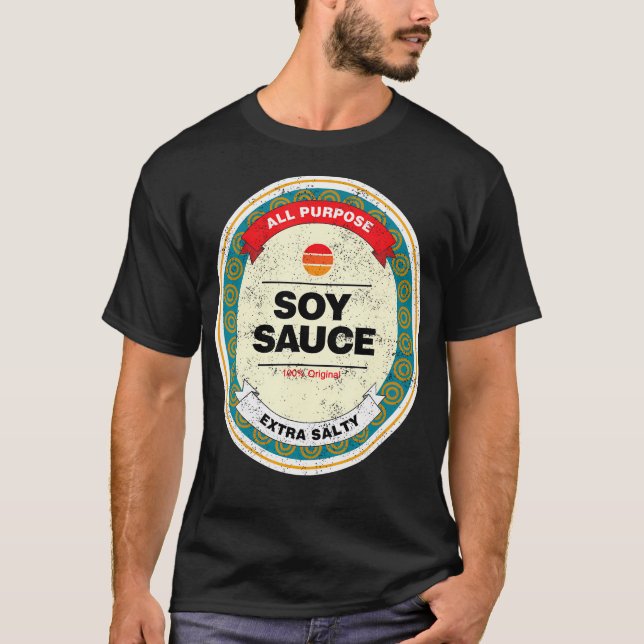 Soy Sauce Funny Halloween Costume T Shirt (Framsida)