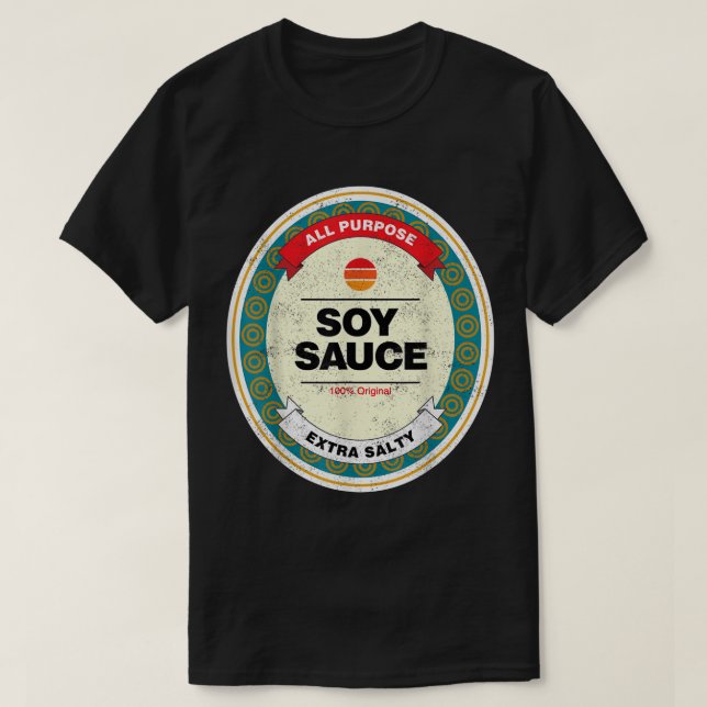 Soy Sauce Funny Halloween Costume T Shirt (Design framsida)