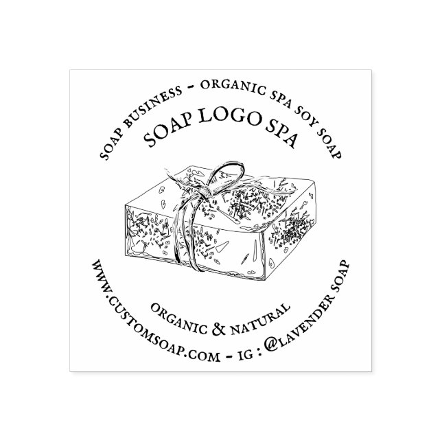 Soy Spa Logo | Naturlig Tvål & Hudvård Stämpel (Tryck)
