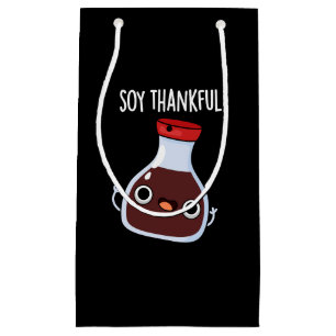 Soy Thankful Funny Soy Sauce Pun Mörk BG