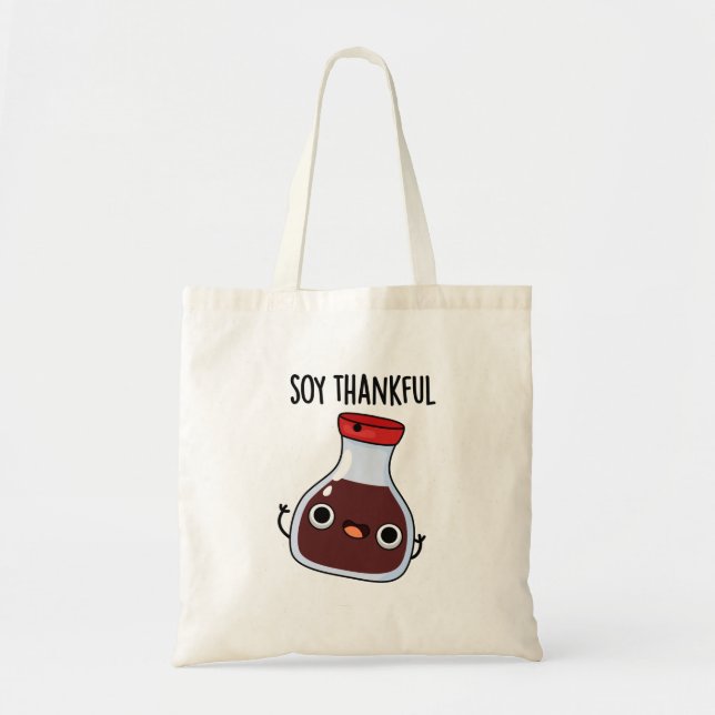 Soy Thankful Funny Soy Sauce Pun Tygkasse (Framsidan)