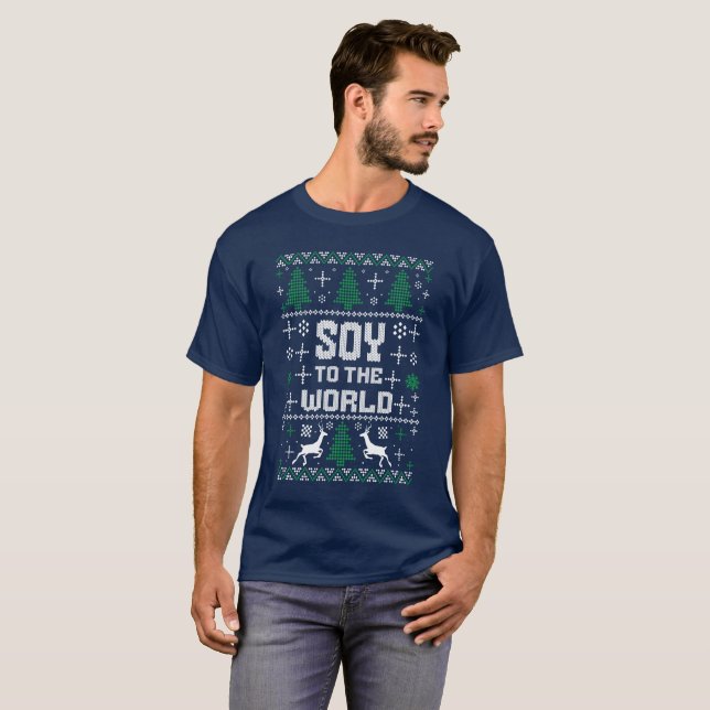 Soy to World Ugly jul Sweater T Shirt (Hel framsida)