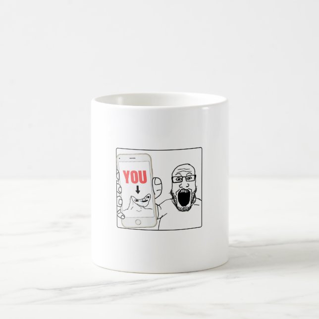 Soyjak visar sitt Mobila medlemskap Kaffemugg (Center)