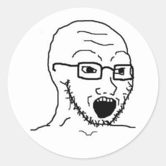 Soyjak wojak-dekalk runt klistermärke