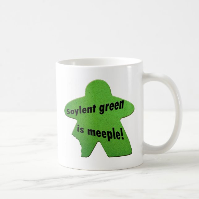 Soylent grönt är den Meeple muggen Kaffemugg (Höger)