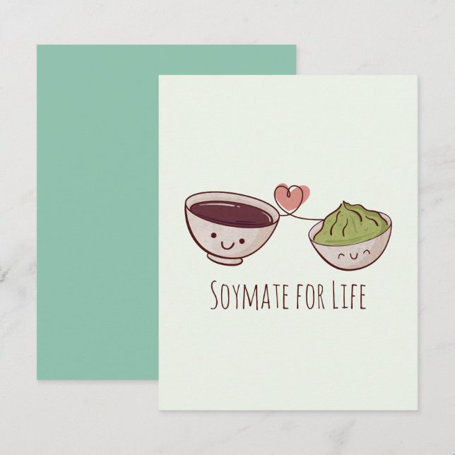 Soymate för Livet Julkort Anteckningskort (Fram/baksida)