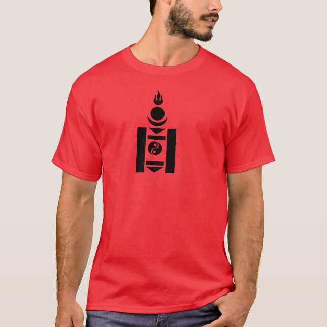 Soyombo mongoliskt symbol tee shirt (Framsida)