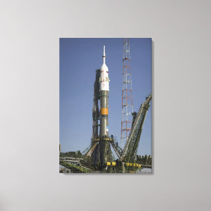 Soyuz-raketen uppförs i position 2 canvastryck