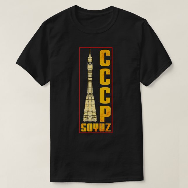 Soyuz Rocket Sovjetunionen T Shirt (Design framsida)