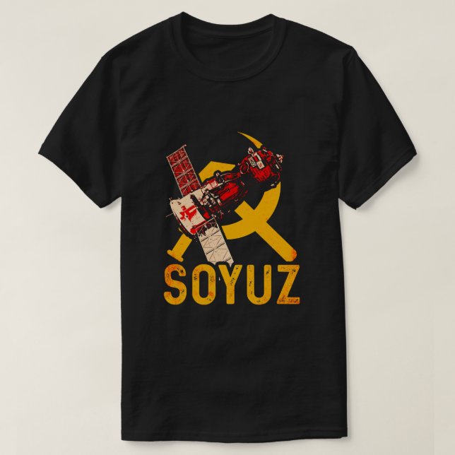 Soyuz Spacecraft Sovjetunionen T Shirt (Design framsida)