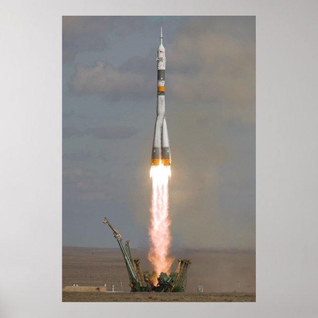 Soyuz TMA-13 Soyuz-FG Expedition 18-lansering Poster (Framsidan)