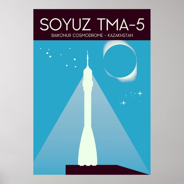 Soyuz TMA-5 rymdkonst Poster (Framsidan)