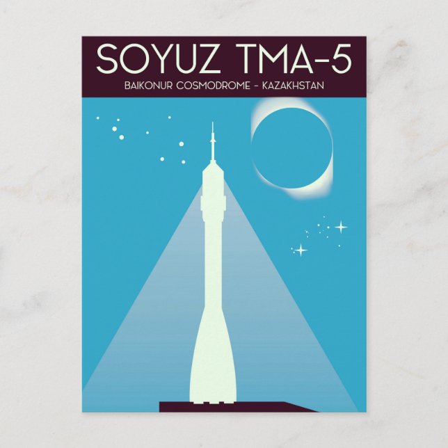 Soyuz TMA-5 rymdkonst Vykort (Framsida)