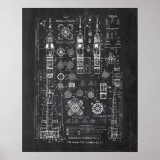 Soyuz-U2 Launch Fordon Patent Poster