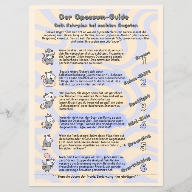 Sozialphobie Handout Psychoedukation *Download* Inbjudningar (Framsida)