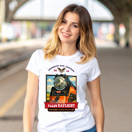 SP GS-4 Daylight 4449 Steam Locomotive Retro Print T Shirt