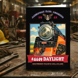 SP GS-4 Daylight Steam Locomotive Vintage Poster Tack Kort