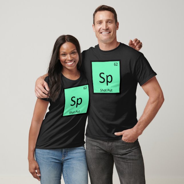 Sp - Kulstötning Friidrott Kemiskt tecken Tee Shirt (Unisex)