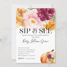 Sp och se Pumpkin Baby Shower-inbjudan Inbjudningar