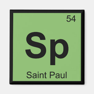 Sp - Periodiskt bord för St Paul Minnesota kemi Magnet