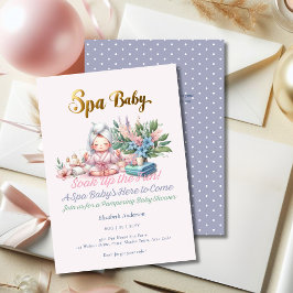 Spa Baby Shower - Pamper Day Pastel Shades Inbjudningar