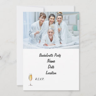 Spa Bachelorette Party-inbjudan Personlig Inbjudningar