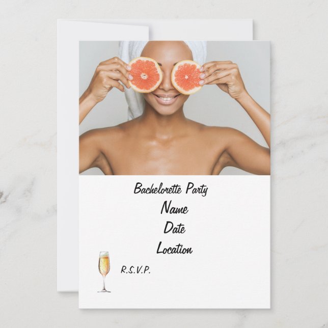 Spa Bachelorette Party-inbjudan | Personlig Inbjudningar (Framsida)