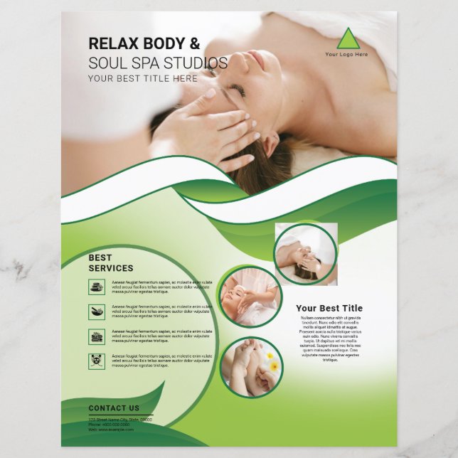 Spa & Beauty Care Salong Flyer (Framsida)