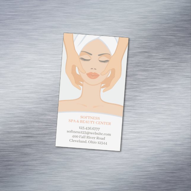 Spa Beauty Massage Magnetiska Visitkort (In Situ)
