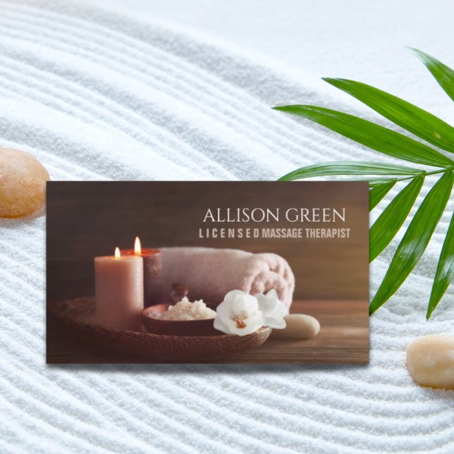 SPA Beauty Salon Aromatreatment Massage Therapy Visitkort (SPA Beauty Salon Aromatherapy Massage Therapy Business Card)