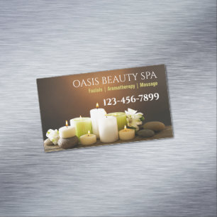 SPA Beauty Salon Massage Esthetician Aromaterapi Magnetiska Visitkort