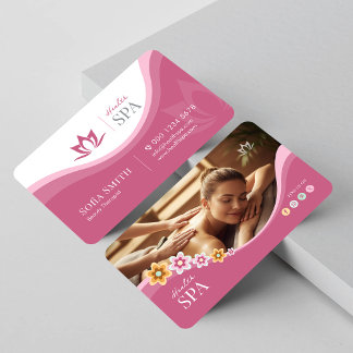 Spa, Beauty Therapist, Body Massage Spa Visitkort