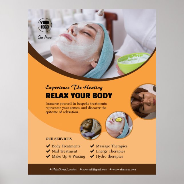 Spa Center-Anpassningsbar Poster (Framsidan)