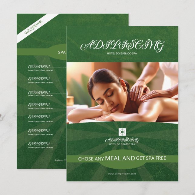 Spa Center Bord Tent Mall Template (Fram/baksida)