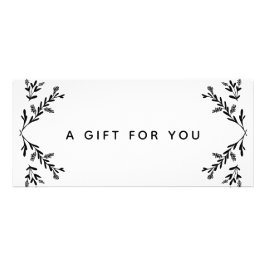 Spa-certifikat för vit och svart Grenar Reklamkort