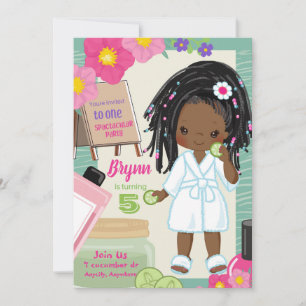 Spa-D-Ity Birthday-inbjudningskort