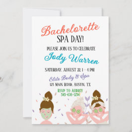 Spa-dag för möhippa inbjudningar