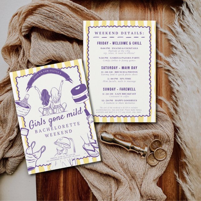 Spa-dag för sällskapet möhippa inbjudningar (Skapare uppladdad)