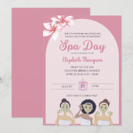 Spa Day Bachelorette Party-inbjudan Inbjudningar
