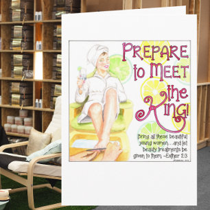 Spa Day Pampering Birthday/ Tillfällen Card Kort