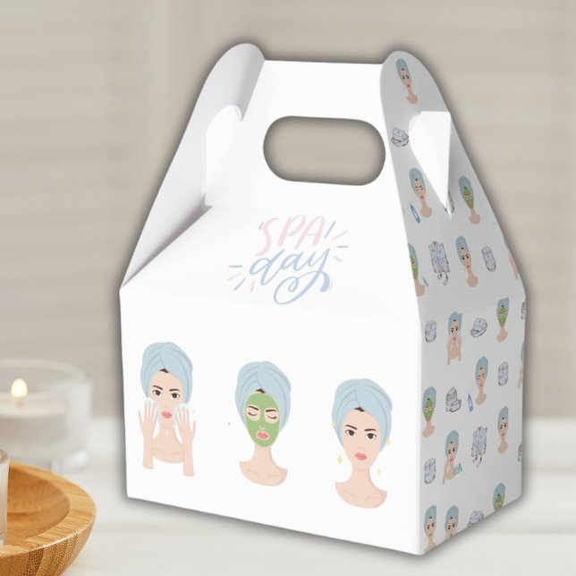 Spa Day-tema - Party FavorBox Presentaskar (Spa theme birthday -  goodie bag for party favors)