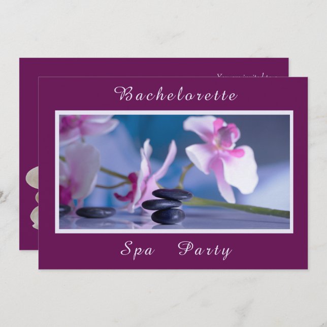 Spa-dekoration Spenardagar på spa Inbjudningar (Fram/baksida)