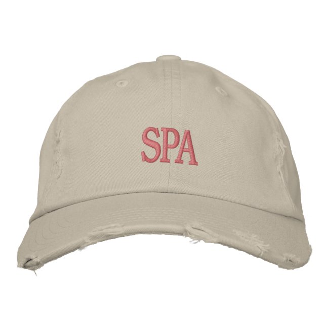 SPA Distress Chino Twill Cap Broderad Keps (Framsida)