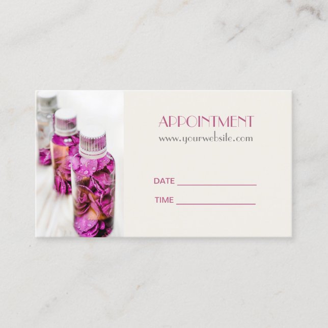 SPA Essential Oil Massage AromaTherapi Möte Tidsbeställning Kort (Framsida)