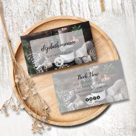 Spa Esthetician Salon Script Calligraphy Visitkort